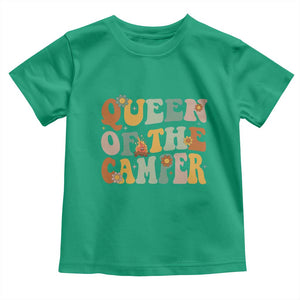 Camper Queen Toddler T Shirt Retro Groovy Funny Women Girls RV Camping Lovers TS10 Irish Green Print Your Wear
