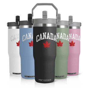 Canada Maple Leaf Flip Straw Tumbler Canadian Pride TS10 Print Your Wear