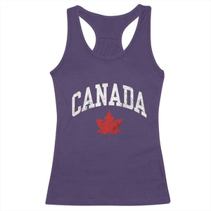 Canada Maple Leaf Racerback Tank Top Canadian Pride TS10 Purple Print Your Wear