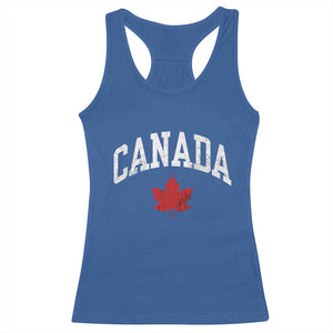 Canada Maple Leaf Racerback Tank Top Canadian Pride TS10 Royal Blue Print Your Wear