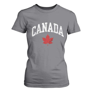 Canada Maple Leaf T Shirt For Women Canadian Pride TS10 Charcoal Print Your Wear