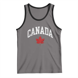 Canada Maple Leaf Tank Top Canadian Pride TS10 Deep Heather Black Print Your Wear