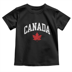 Canada Maple Leaf Toddler T Shirt Canadian Pride TS10 Black Print Your Wear