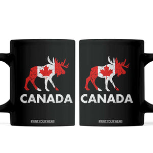 Canada Moose Maple Leaf Coffee Mug Canadian Pride TS10 Black Print Your Wear