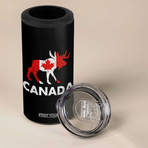 Canada Moose Maple Leaf 4 in 1 Can Cooler Tumbler Canadian Pride TS10 Print Your Wear