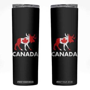 Canada Moose Maple Leaf Skinny Tumbler Canadian Pride TS10 Black Print Your Wear