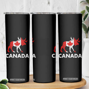 Canada Moose Maple Leaf Skinny Tumbler Canadian Pride TS10 Print Your Wear