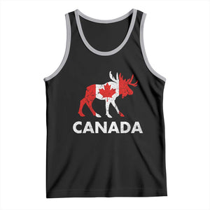 Canada Moose Maple Leaf Tank Top Canadian Pride TS10 Black Athletic Heather Print Your Wear