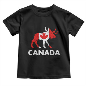 Canada Moose Maple Leaf Toddler T Shirt Canadian Pride TS10 Black Print Your Wear