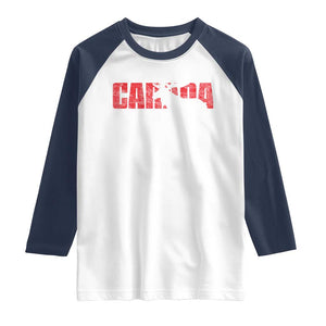 Canada Moose Raglan Shirt Canadian Pride TS10 White Navy Print Your Wear
