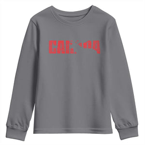 Canada Moose Youth Sweatshirt Canadian Pride TS10 Charcoal Print Your Wear
