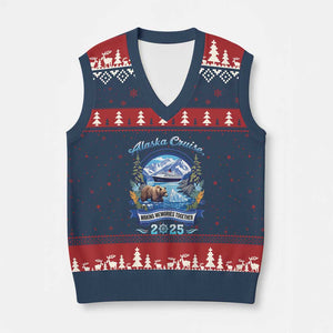 Alaska Cruising V-Neck Knit Sweater Vest Alaskan Cruisin Together Matching Family Cruise TS10 Navy Red Print Your Wear