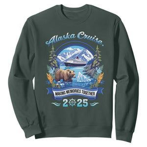 Alaska Cruising Sweatshirt Alaskan Cruisin Together Matching Family Cruise TS10 Dark Forest Green Print Your Wear
