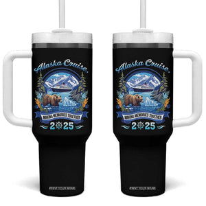 Alaska Cruising Tumbler With Handle Alaskan Cruisin Together Matching Family Cruise TS10 One Size: 40 oz Black Print Your Wear