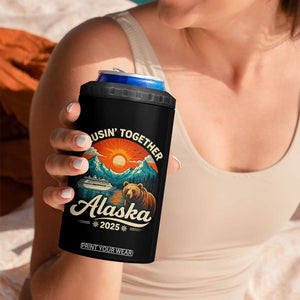 Alaska Cruise 4 in 1 Can Cooler Tumbler Retro Alaskan Cruisin Together Matching Family Cruise TS10 Print Your Wear
