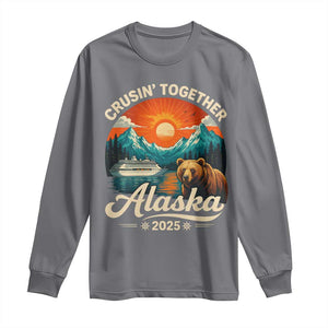 Alaska Cruise Long Sleeve Shirt Retro Alaskan Cruisin Together Matching Family Cruise TS10 Charcoal Print Your Wear