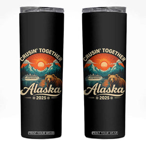 Alaska Cruise Skinny Tumbler Retro Alaskan Cruisin Together Matching Family Cruise TS10 Black Print Your Wear