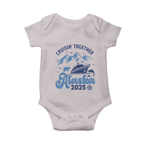 Alaska Cruise Baby Onesie Cruisin Together Matching Family Cruise 2025 TS10 Ice Gray Print Your Wear