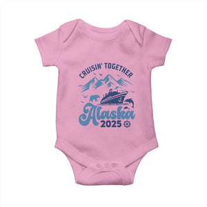 Alaska Cruise Baby Onesie Cruisin Together Matching Family Cruise 2025 TS10 Light Pink Print Your Wear