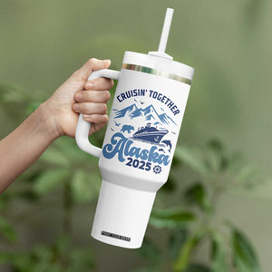 Alaska Cruise Tumbler With Handle Cruisin Together Matching Family Cruise 2025 TS10 Print Your Wear