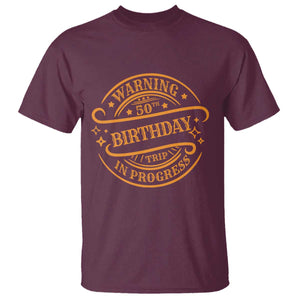 50th Birthday Trip T Shirt Retro Funny Milestone Vacation TS10 Maroon Print Your Wear