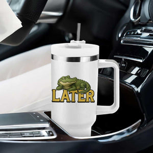 See You Later Alligator Tumbler With Handle Funny Teacher Meme Viral Quote TS10 Print Your Wear