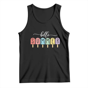 Hello Summer Vacation Ice Cream Popsicle Ice Lolly Tank Top TS10 Black Print Your Wear