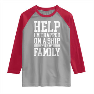 Funny Family Cruise Raglan Shirt Vacation Trip Matching Cruise Ship TS10 Sport Gray Red Print Your Wear