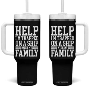 Funny Family Cruise Tumbler With Handle Vacation Trip Matching Cruise Ship TS10 One Size: 40 oz Black Print Your Wear