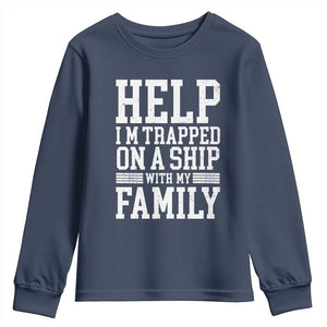 Funny Family Cruise Youth Sweatshirt Vacation Trip Matching Cruise Ship TS10 Navy Print Your Wear