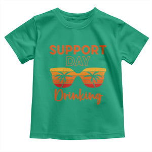 Funny Drinking Toddler T Shirt Support Day Drinking Summer Beach Vacation TS10 Irish Green Print Your Wear