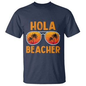 Hola Beaches T Shirt Funny Beach Vacation Summer TS10 Navy Print Your Wear