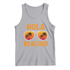 Hola Beaches Tank Top Funny Beach Vacation Summer TS10 Athletic Heather Print Your Wear
