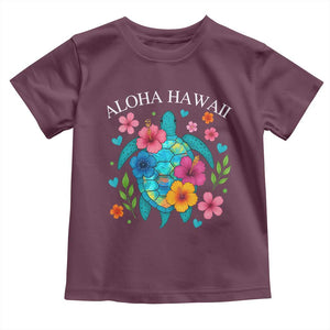 Aloha Hawaii Toddler T Shirt Sea Turtle Summer Hawaiian Island TS10 Maroon Print Your Wear