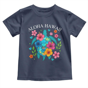 Aloha Hawaii Toddler T Shirt Sea Turtle Summer Hawaiian Island TS10 Navy Print Your Wear