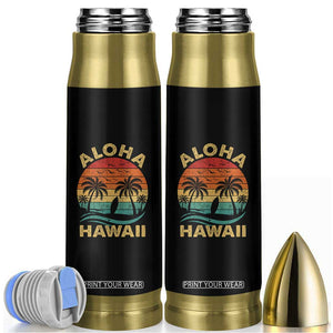 Aloha Hawaii Bullet Tumbler Retro Hawaiian Island Palm Beach Surfboard Surf TS10 Black Print Your Wear