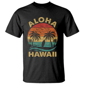 Aloha Hawaii T Shirt Retro Hawaiian Island Palm Beach Surfboard Surf TS10 Black Print Your Wear