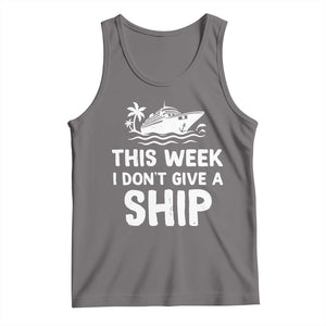 Funny Cruise Tank Top This Week I Dont Give a Ship TS10 Deep Heather Print Your Wear