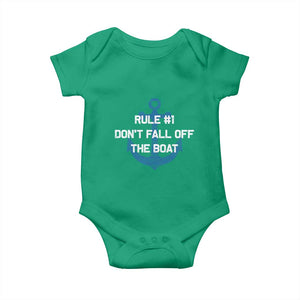 Funny Cruise Baby Onesie Rule #1 Dont Fall Off The Boat - Print Your Wear