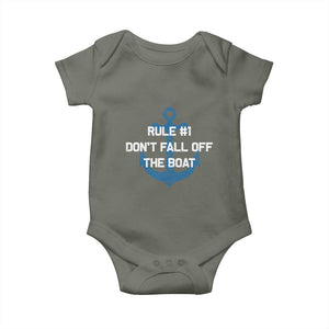 Funny Cruise Baby Onesie Rule #1 Dont Fall Off The Boat - Print Your Wear