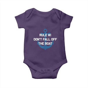 Funny Cruise Baby Onesie Rule #1 Dont Fall Off The Boat - Print Your Wear