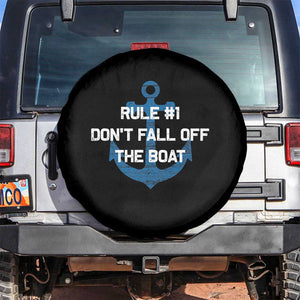 Funny Cruise Spare Tire Cover Rule #1 Dont Fall Off The Boat - Print Your Wear