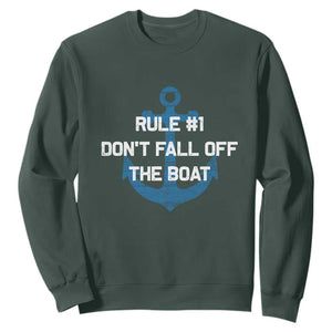 Funny Cruise Sweatshirt Rule #1 Dont Fall Off The Boat - Print Your Wear