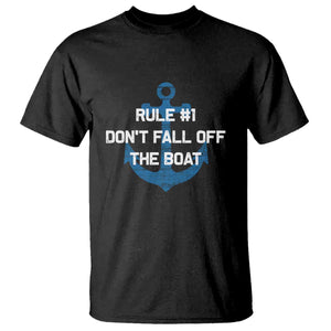 Funny Cruise T Shirt Rule #1 Dont Fall Off The Boat - Print Your Wear