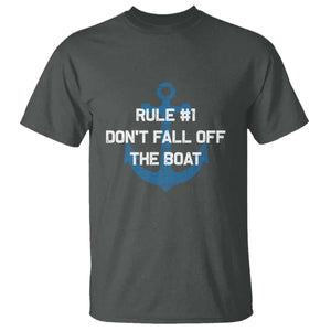 Funny Cruise T Shirt Rule #1 Dont Fall Off The Boat - Print Your Wear