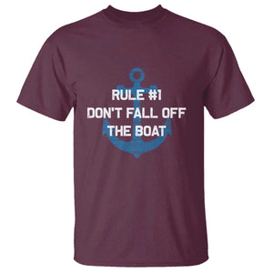 Funny Cruise T Shirt Rule #1 Dont Fall Off The Boat - Print Your Wear