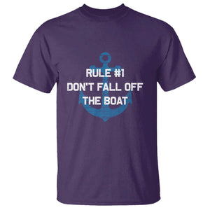 Funny Cruise T Shirt Rule #1 Dont Fall Off The Boat - Print Your Wear