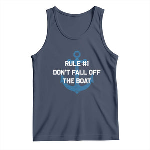 Funny Cruise Tank Top Rule #1 Dont Fall Off The Boat - Print Your Wear