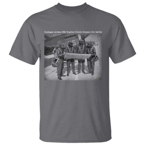 Tuskegee Airmen T Shirt African American Heroes Preparing for Battle WW2 TS10 Charcoal Print Your Wear