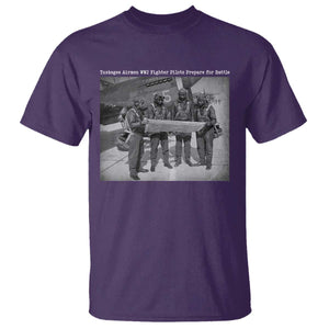 Tuskegee Airmen T Shirt African American Heroes Preparing for Battle WW2 TS10 Purple Print Your Wear